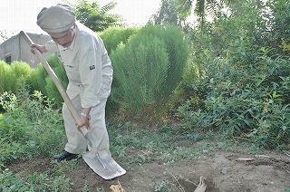 試験農場の碑